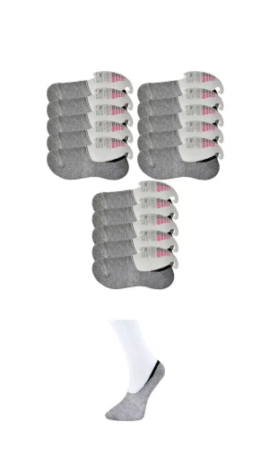 Gri Kadın Babet Çorap 15 çift