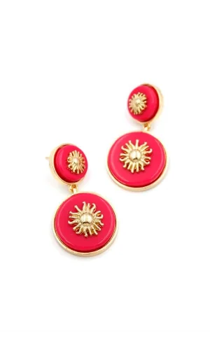 Güneş Küpe - Pembe