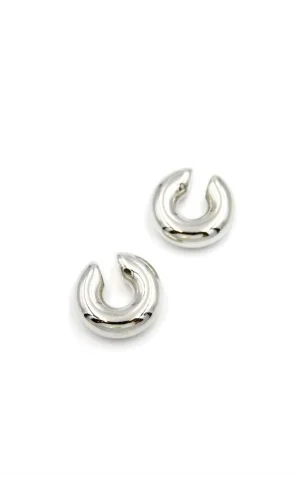 Halka Kıkırdak Küpe - Gümüş