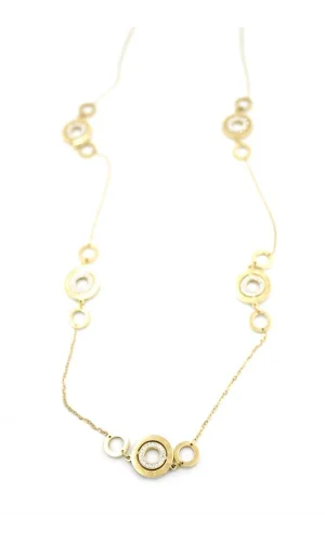 Halka Kolye - 90 cm - Altın