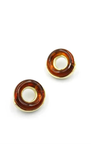 Halka Küpe - Kahverengi