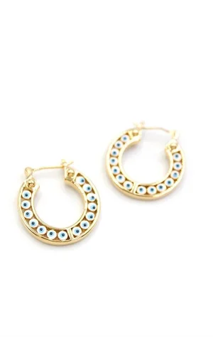 Halka Nazar Küpe - Altın