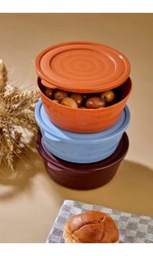 Harmony Kapaklı Yonca Kase 3lü Royaleks-HT-002