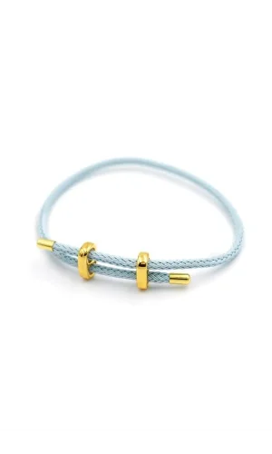 Hasır Bileklik - Açık Mavi
