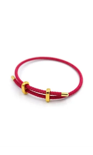 Hasır Bileklik - Fuşya