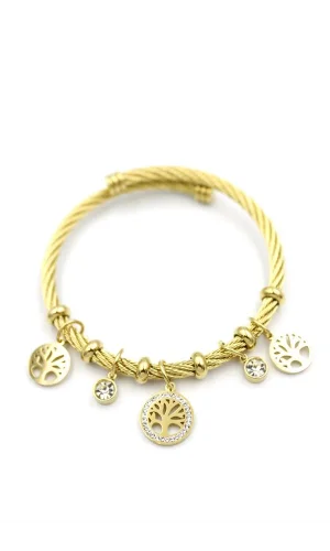 Hayat Ağacı Charm Bilezik - Altın