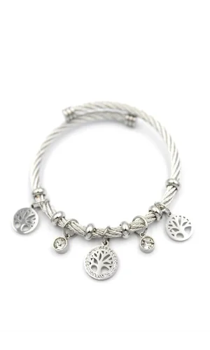 Hayat Ağacı Charm Bilezik - Gümüş
