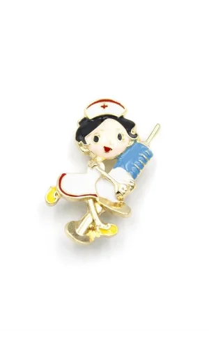 Hemşire Broş - Beyaz