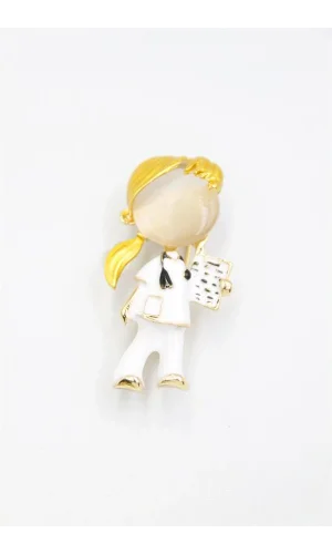 Hemşire Doktor Broş - Sarı