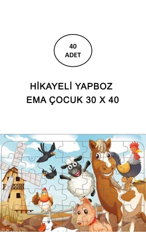 Hikayeli Yapboz Ema Çocuk 30 x 40 - 40 Adet