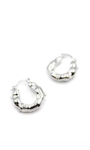 İnci Halka Küpe - Gümüş