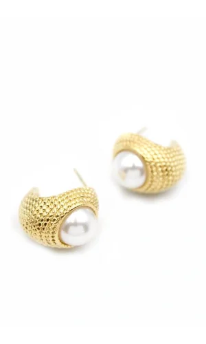 İnci Küpe - Altın