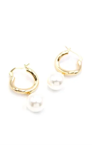 İnci Küpe - Altın