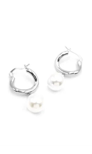 İnci Küpe - Gümüş