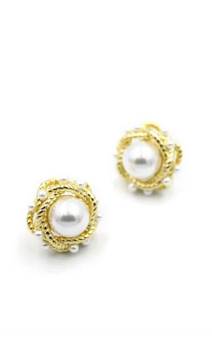 İncili Küpe - Altın