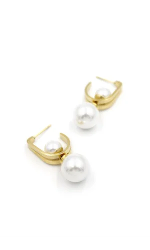 İncili Küpe - Altın