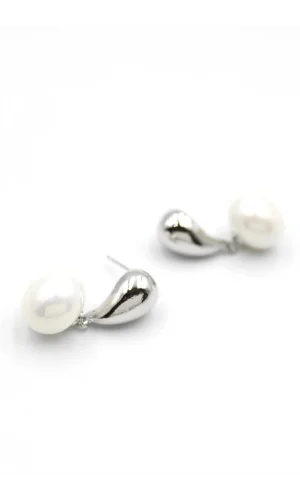 İncili Küpe - Gümüş