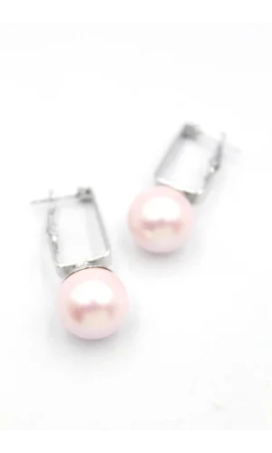 İncili Küpe - Pembe