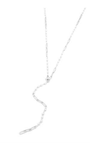 İncili Y Kolye - Gümüş