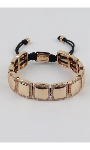 İpli Çelik Bileklik - Altın