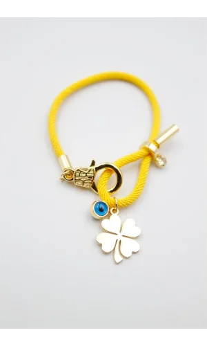 İpli Yonca Bileklik - Sarı