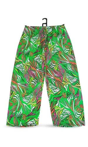 İthal Viskon Geniş Paça Şık Etnik Otantik Desenli Pantolon - Royaleks - Desen5