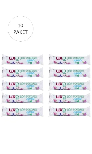 J-250 Jumbo Boy Çöp Torbası 80 x 110 cm 10 Lu Rulo x 10 Paket = 100 Adet (Mavi)