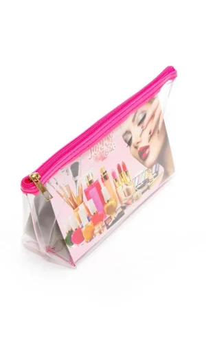 Jolly Tekli Orta Boy Şeffaf Makyaj Çantası 25cmX12cmX8CM