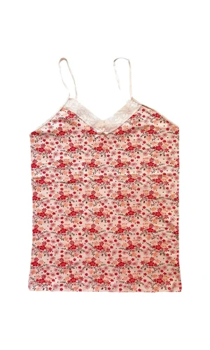 Kadın Askılı Desenli Atlet Dantelli Empirme Pamuklu Penye D1