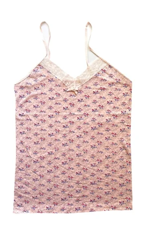 Kadın Askılı Desenli Atlet Dantelli Empirme Pamuklu Penye D10