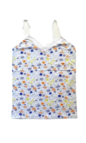 Kadın Askılı Desenli Atlet Dantelli Empirme Pamuklu Penye D6