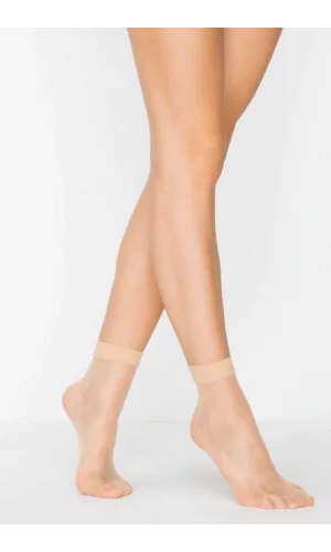 Kadın Ten Süper 15 Mat Soket Çorap Açık Ten