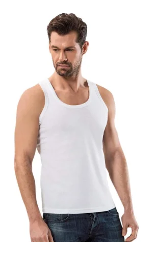 Kalın Askılı Klasik Erkek Atlet Beyaz - 1151A