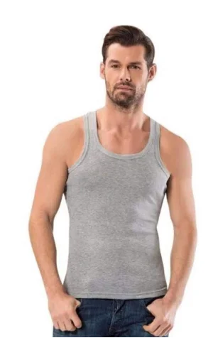 Kalın Askılı Klasik Erkek Atlet Gri - 1151A