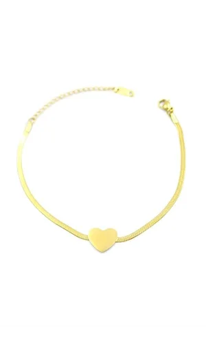 Kalp Bileklik - Altın