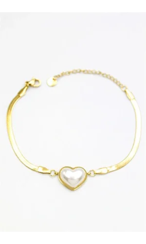 Kalp Bileklik - Altın