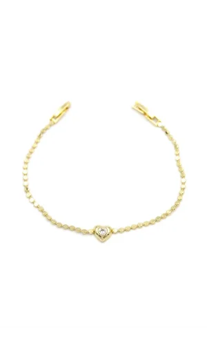 Kalp Bileklik - Altın