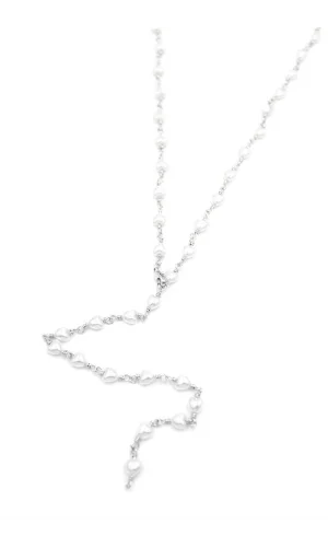 Kalp İncili Y Kolye - Gümüş