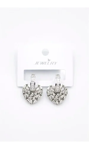 Kalp Küpe - Gümüş