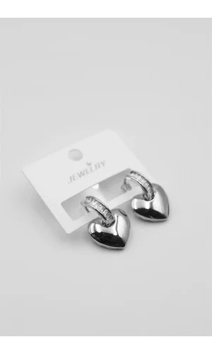 Kalp Küpe - Gümüş