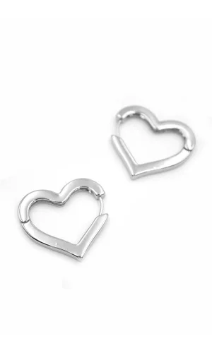 Kalp Küpe - Gümüş