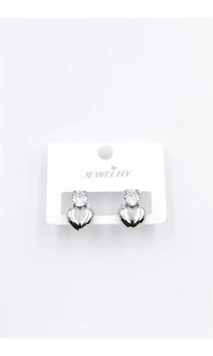 Kalp Küpe - Gümüş