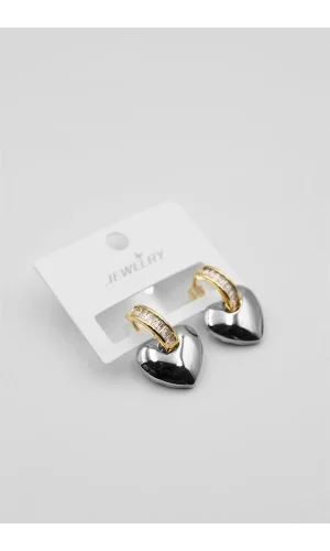 Kalp Küpe - Gümüş