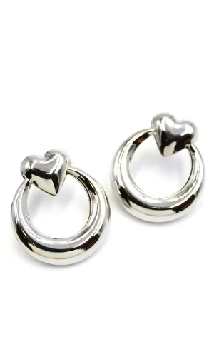 Kalp Küpe - Gümüş