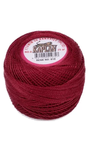 Kaplan Etamin Ve Kanaviçe İpi 8 No Kod/Renk: 818 - Royaleks