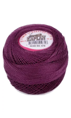 Kaplan Etamin Ve Kanaviçe İpi 8 No Kod/Renk: 870 - Royaleks