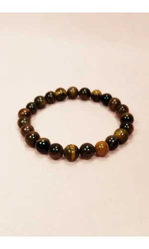 Kaplan Gözü Doğal Taş Bileklik Kutulu