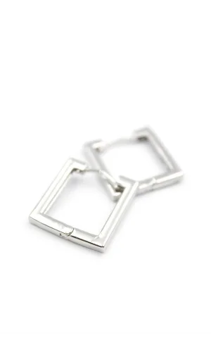 Kare Halka Küpe - Gümüş