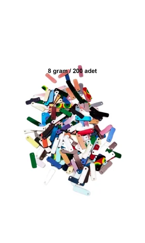 Karışık Renkler 15 x 5 mm Dantel Oya Yazma Halhal Abiye Lazer Kesim Pul 200 adet / 8 gram