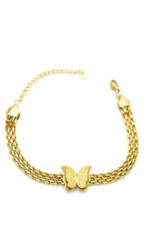 Kelebek Bileklik - Altın